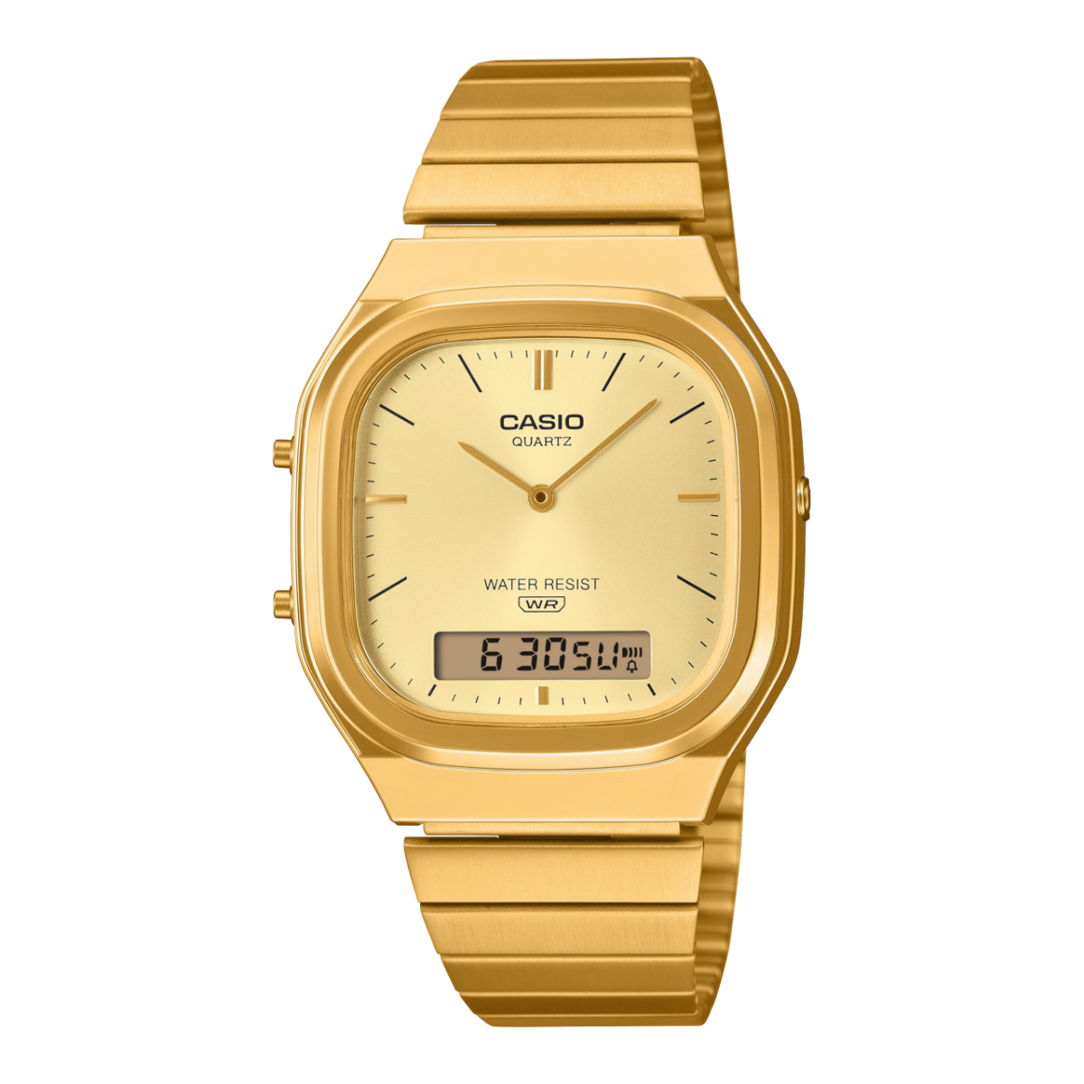 Casio Unisex Vintage Analog Digital Gold Watch