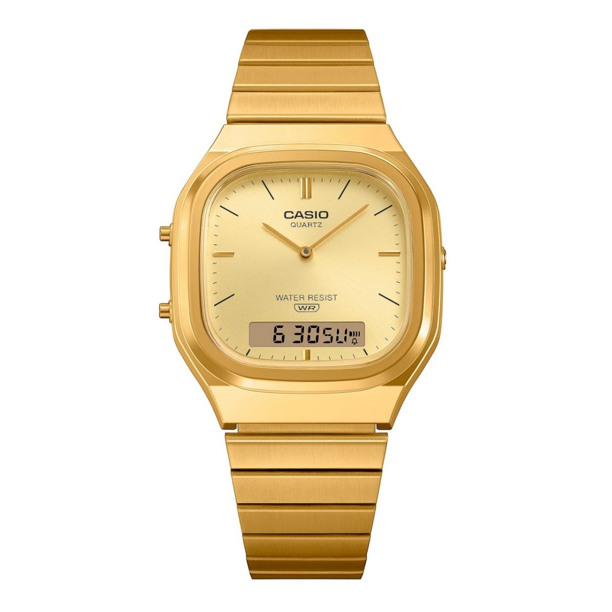 Casio Unisex Vintage Analog Digital Gold Watch