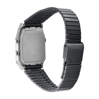 Thumbnail for Casio Watch Vintage IP Grey Dual Time Steel Flat Link