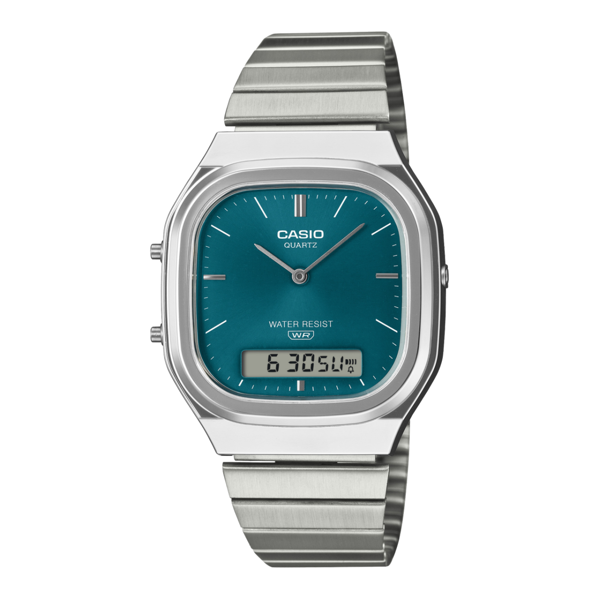 Casio Unisex Vintage Analog Green Digital Watch