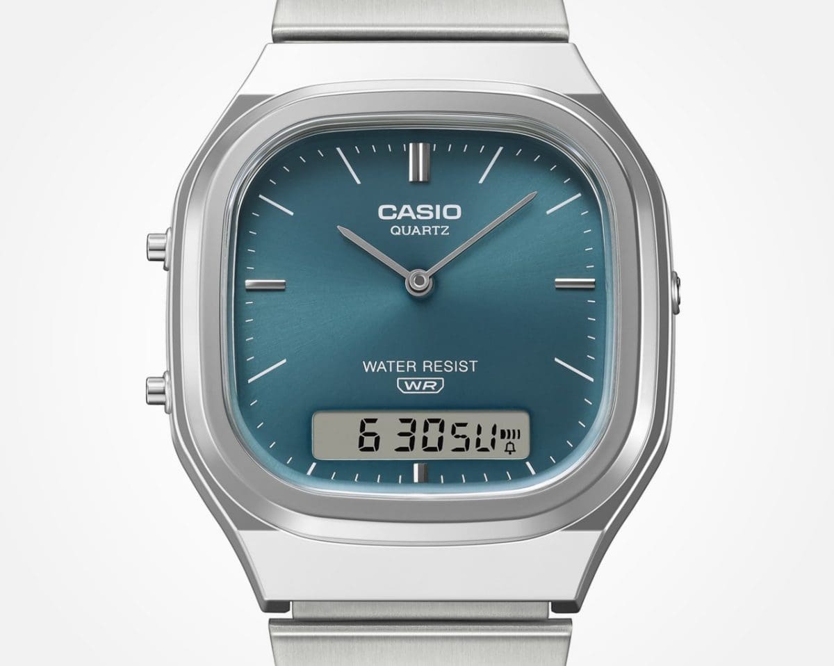 Casio Unisex Vintage Analog Green Digital Watch