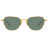 Thumbnail for Alessandra Rich x Linda Farrow Gold/Green Sunglasses