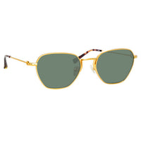 Thumbnail for Alessandra Rich x Linda Farrow Gold/Green Sunglasses