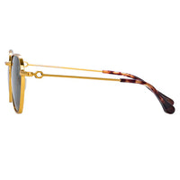 Thumbnail for Alessandra Rich x Linda Farrow Gold/Green Sunglasses