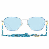 Thumbnail for Alessandra Rich x Linda Farrow White Blue Women's Sunglasses