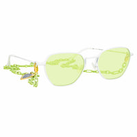 Thumbnail for Alessandra Rich Ladies Rectangular Green Sunglasses AR1C8SUN