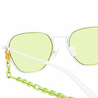 Thumbnail for Alessandra Rich Ladies Rectangular Green Sunglasses
