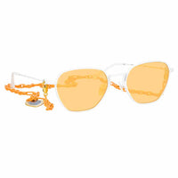 Thumbnail for Alessandra Rich x Linda Farrow Orange Women’s Sunglasses