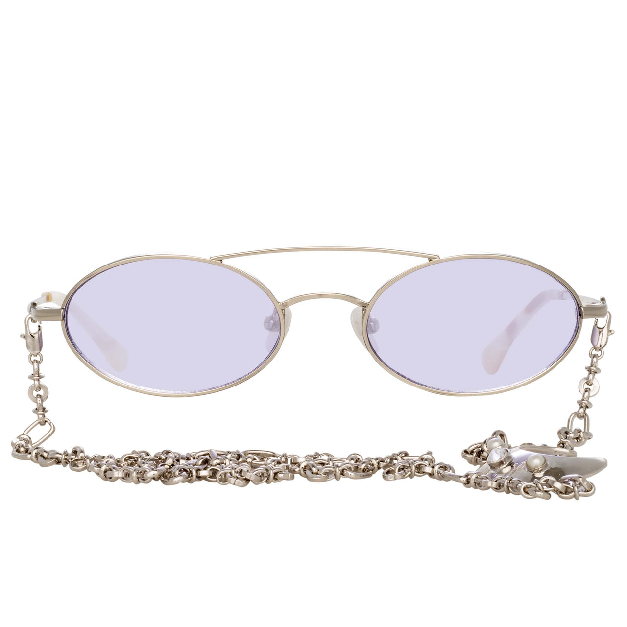 Alessandra Rich Ladies Oval Pink Sunglasses AR2C1SUN