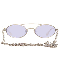 Thumbnail for Alessandra Rich Ladies Oval Pink Sunglasses AR2C1SUN