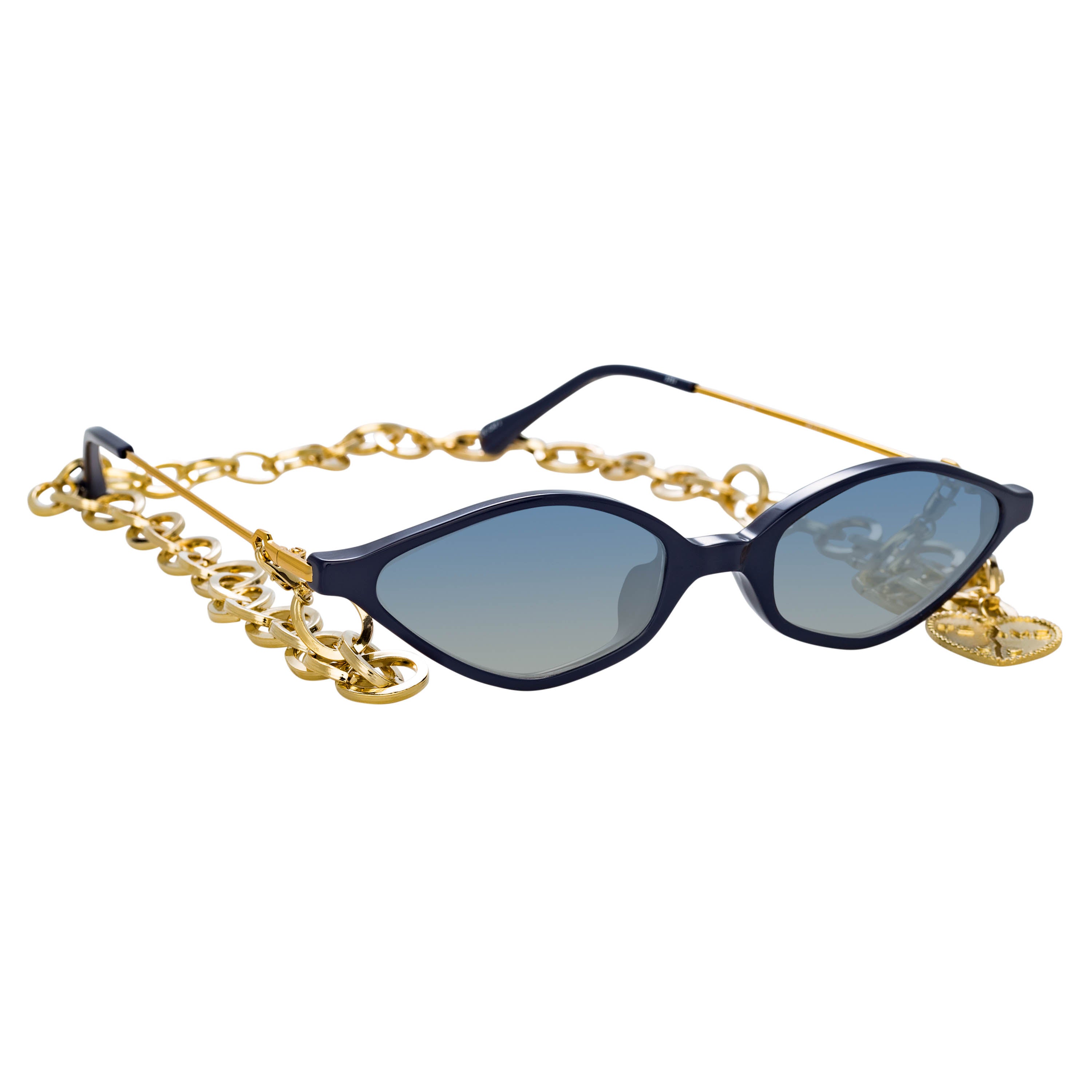 Alessandra Rich Ladies Cat Eye Blue Sunglasses AR3C3SUN