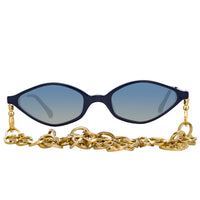 Thumbnail for Alessandra Rich Ladies Cat Eye Blue Sunglasses AR3C3SUN