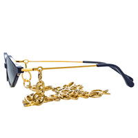 Thumbnail for Alessandra Rich Ladies Cat Eye Blue Sunglasses