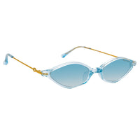 Thumbnail for Alessandra Rich Ladies Angular Blue Sunglasses AR3C5SUN