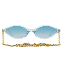 Thumbnail for Alessandra Rich Ladies Angular Blue Sunglasses AR3C5SUN