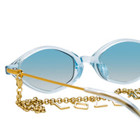 Thumbnail for Alessandra Rich Ladies Angular Blue Sunglasses AR3C5SUN