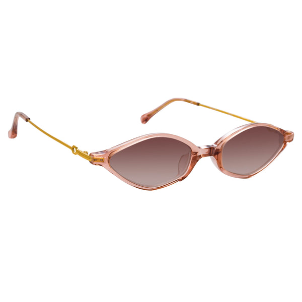 Alessandra Rich Ladies Angular Brown Sunglasses