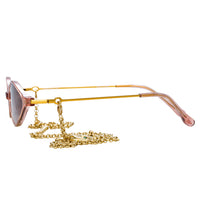 Thumbnail for Alessandra Rich Ladies Angular Brown Sunglasses