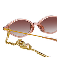Thumbnail for Alessandra Rich Ladies Angular Brown Sunglasses