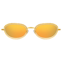Thumbnail for Area Nyc Ladies Oval Gold Sunglasses