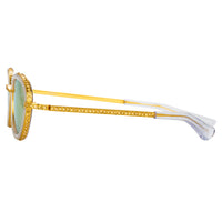 Thumbnail for Area Nyc Ladies Oval Gold Sunglasses