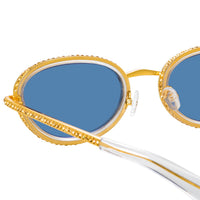 Thumbnail for Area Nyc Ladies Oval Gold Sunglasses