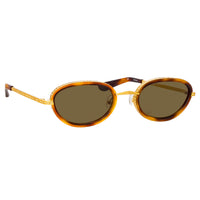 Thumbnail for Area Nyc Ladies Oval Brown Sunglasses AREA1C5SUN