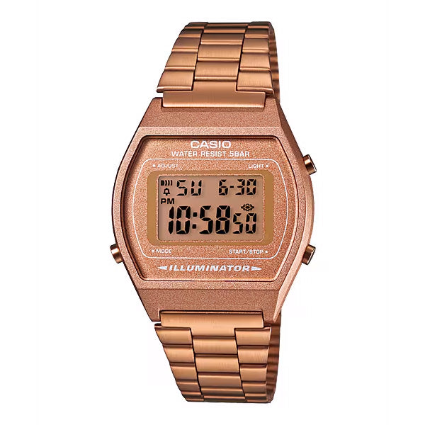 Casio Vintage 39mm Rose Gold Unisex Digital Watch