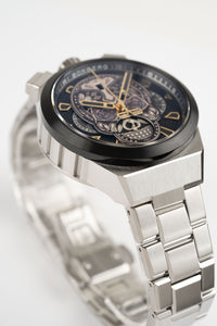 Thumbnail for Bomberg Men's Bolt-68 Neo Calaveras Black Silver BF44CHASP.04-4.12