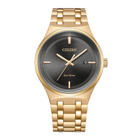 Thumbnail for Citizen Eco-Drive Men's Watch 40mm Black Dial Gold Stainless Steel
