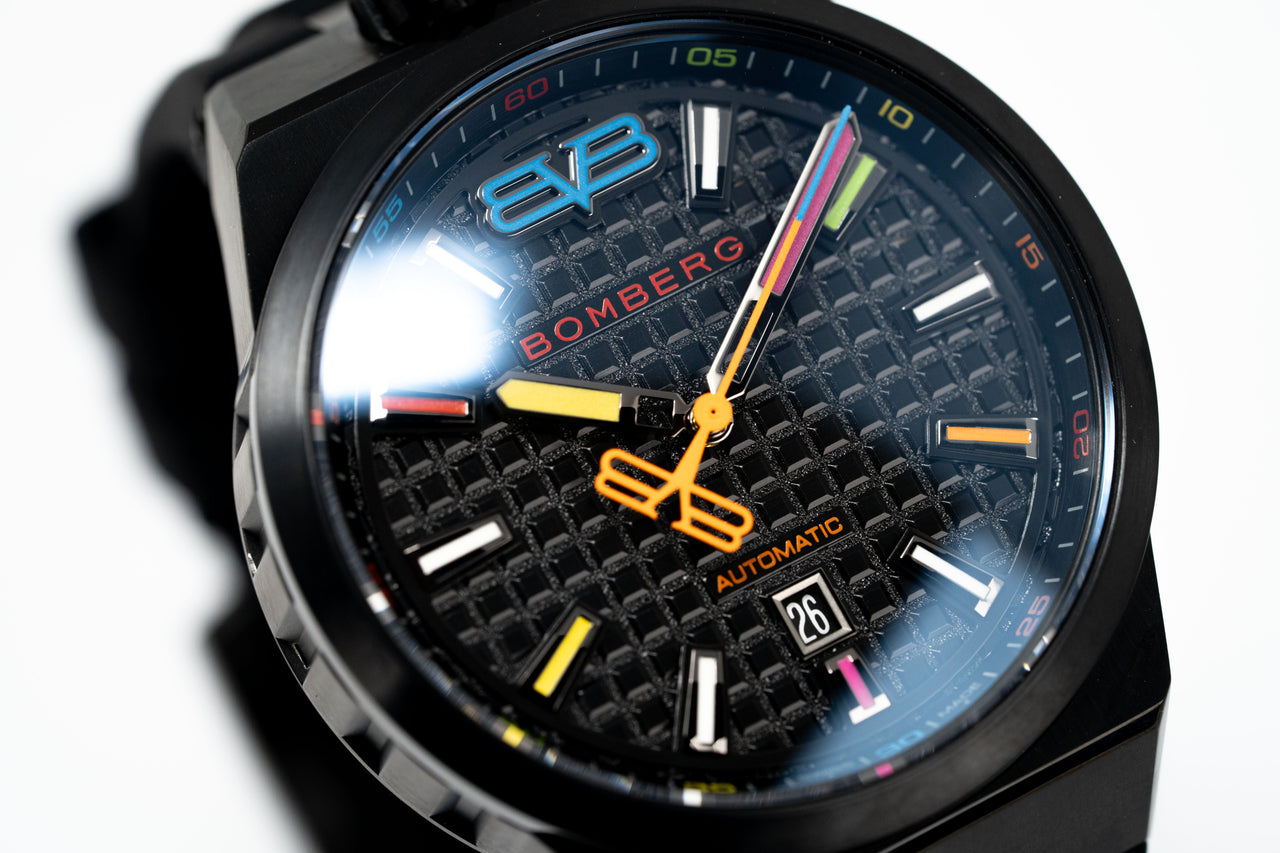 Bomberg Men's Watch BOLT-68 Neo Automatic Taipei Metropolis Black PVD BF43APBA.09-7.12