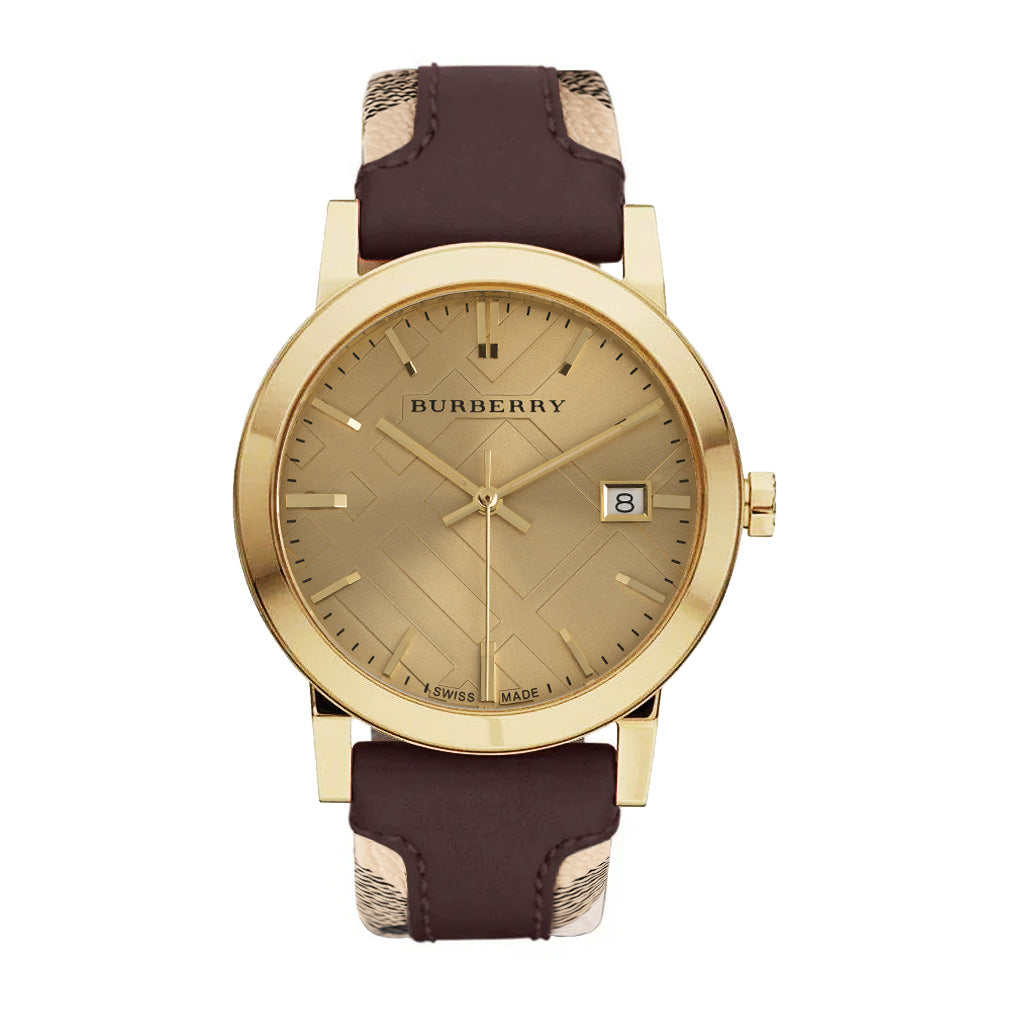 Burberry Ladies Watch The City Check Gold BU9017