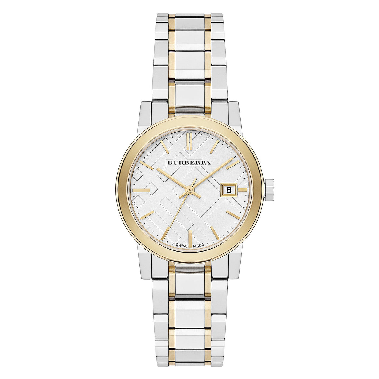 Burberry The City Ladies 34mm Two-Tone Yellow Gold Watch