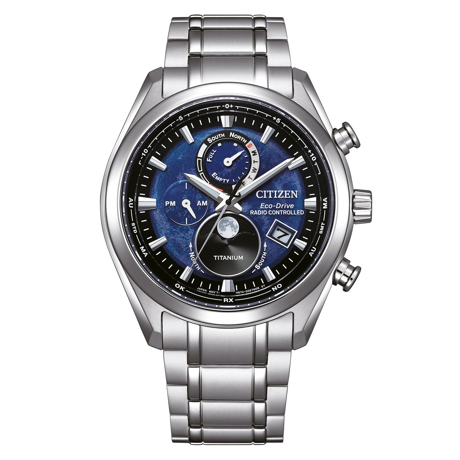 Citizen Eco-Drive Radio Controlled Titanium Blue Men's Watch BY1018-81L