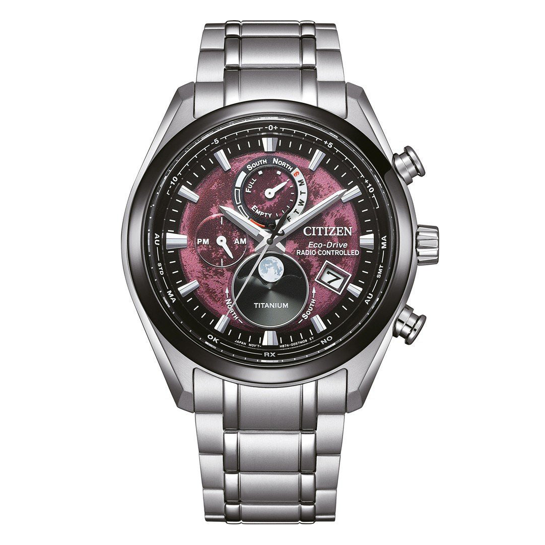Citizen Eco-Drive Radio Controlled Titanium Red Men's Watch BY1018-80X