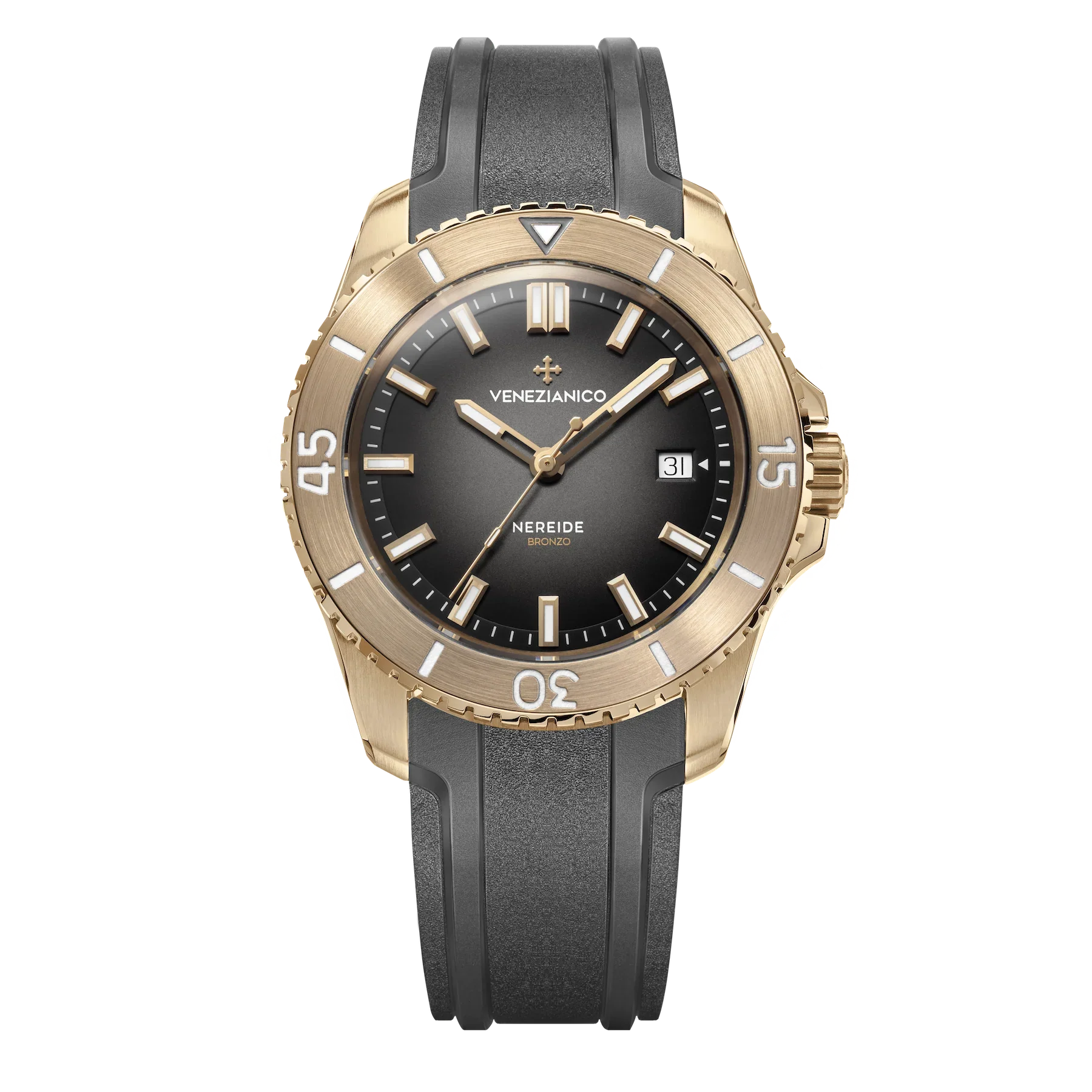 Venezianico Nereide Bronzo Men's Gold Grey Watch 4521555