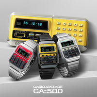 Thumbnail for Casio Unisex Digital Watch 43mm Vintage Calculator Red