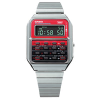 Thumbnail for Casio Unisex Digital Watch 43mm Vintage Calculator Red