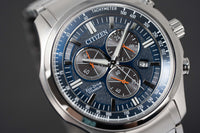 Thumbnail for Citizen Eco-Drive Chronograph Blue Men's Watch AT2530-85L