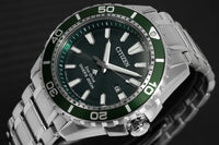 Thumbnail for Citizen Men's Watch Eco-Drive Dive Stainless Steel Bracelet Green BN0199-53X