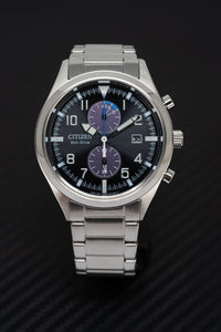 Crystals Eco-Drive Men\'s Chronograph Watch Black Watches Citizen – & CA7028-81E