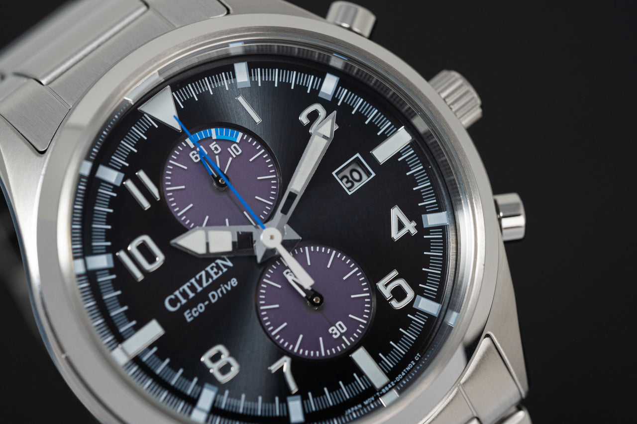 Citizen Eco-Drive Chronograph Men\'s Watches Black Watch – Crystals CA7028-81E 