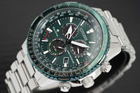 Thumbnail for Citizen Men's Watch Eco-Drive Promaster Sky Radio Controlled Chrono Green CB5004-59W