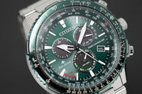 Thumbnail for Citizen Men's Watch Eco-Drive Promaster Sky Radio Controlled Chrono Green CB5004-59W