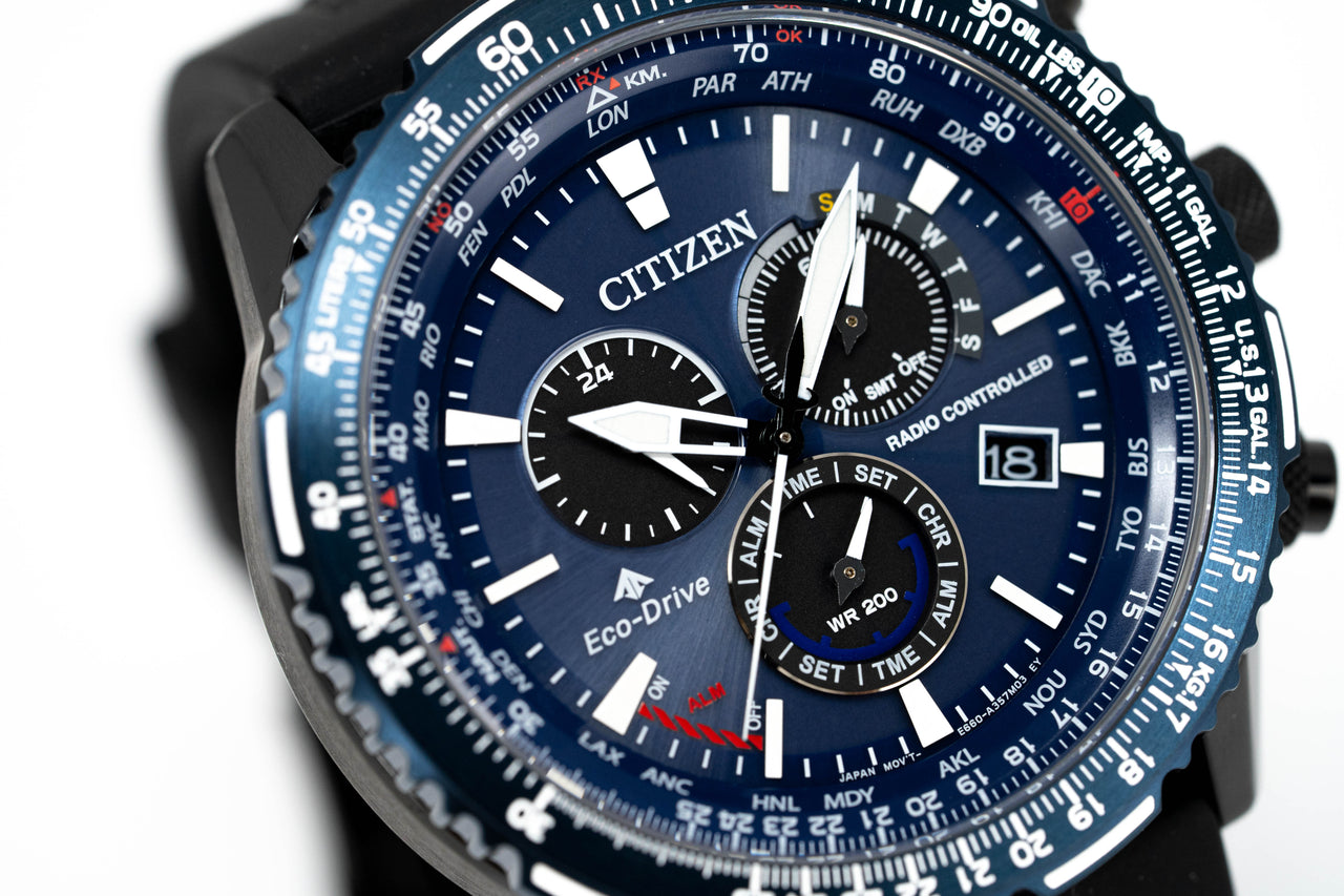 Citizen Eco-Drive & Bl Men\'s Radio Controlled Watches Sky Watch Crystals – Promaster Chrono