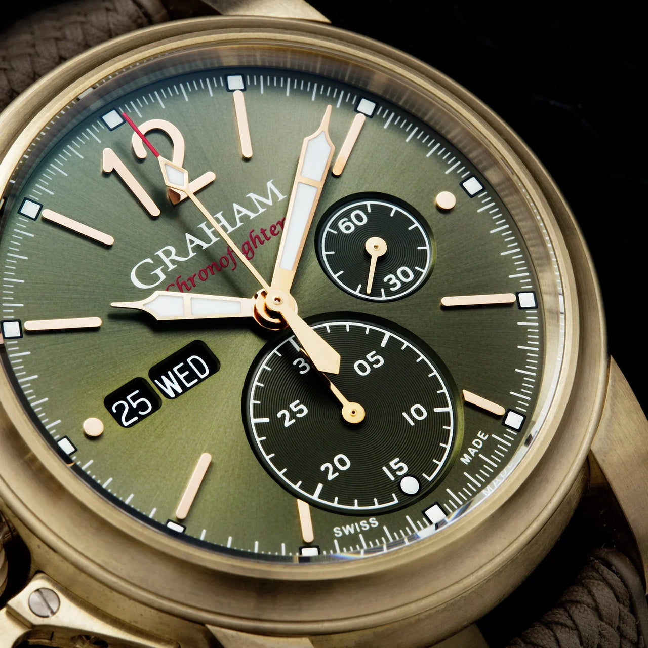 Graham Chronofighter Vintage Green Brown Watch 2CVAK.G02A