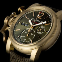 Thumbnail for Graham Chronofighter Vintage Green Brown Watch 2CVAK.G02A