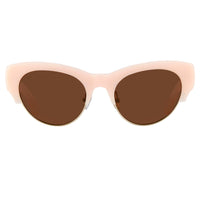 Thumbnail for Dries Van Noten Ladies Cat Eye Brown Sunglasses DVN100C5SUN