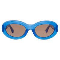 Thumbnail for Dries Van Noten Ladies Oval Brown Sunglasses