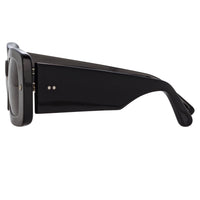 Thumbnail for Dries Van Noten Ladies Rectangular Grey Sunglasses DVN137C6SUN